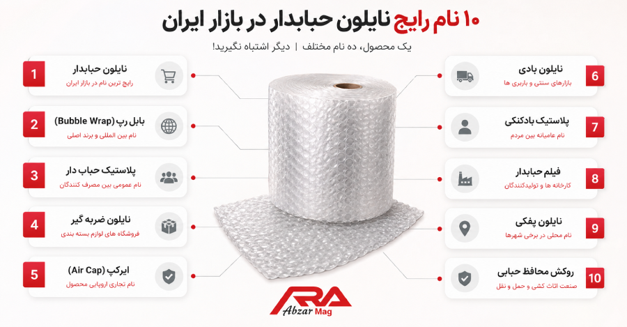 اسم نایلون حبابدار چیست؟